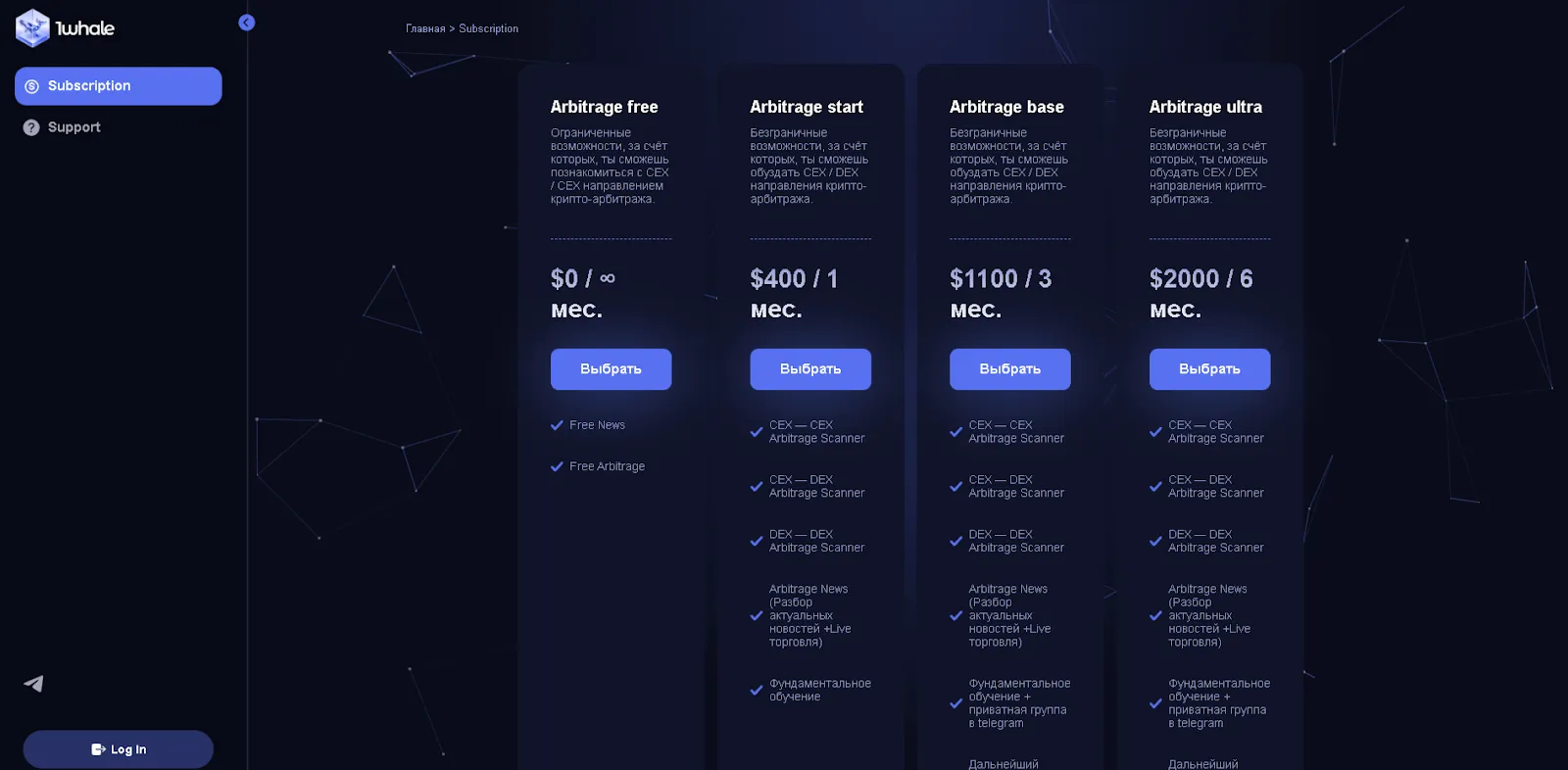 1whale тарифы 1whale тарифы