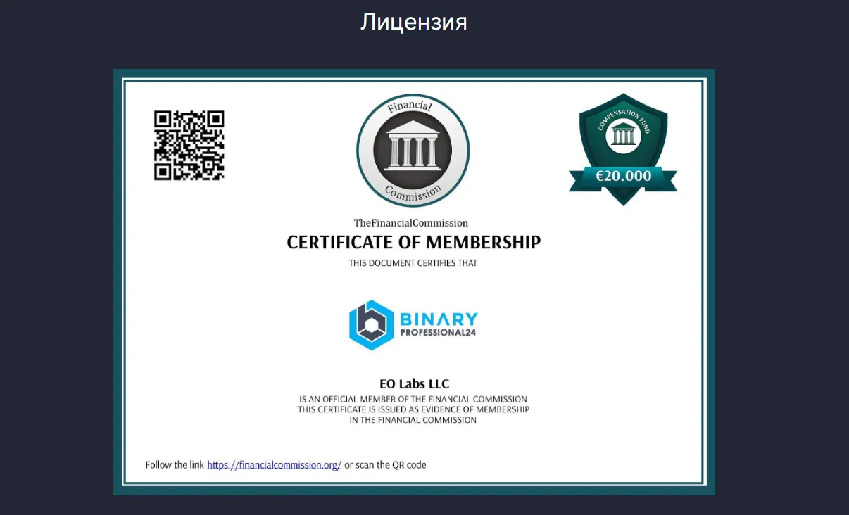 binary professional 24