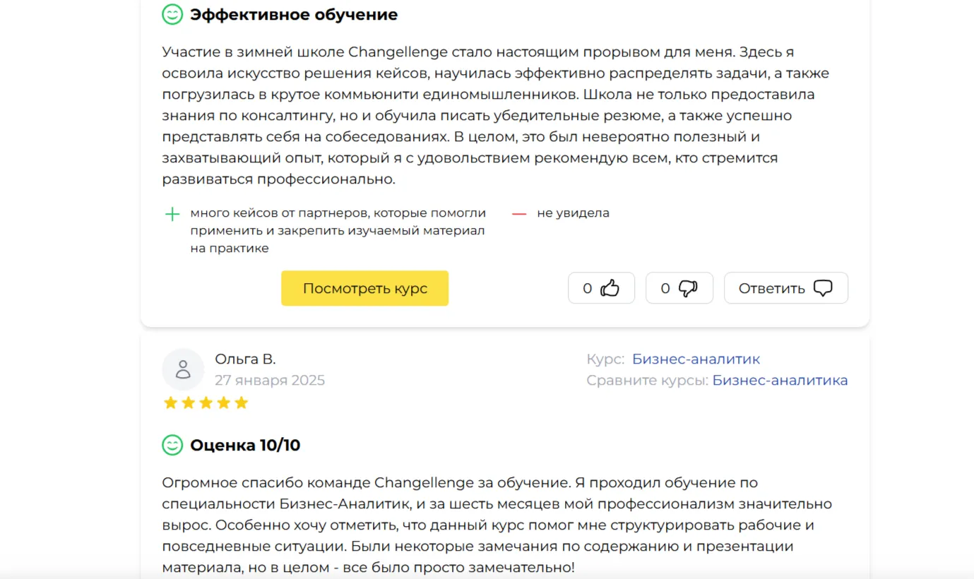 бизнес аналитик changellenge курс