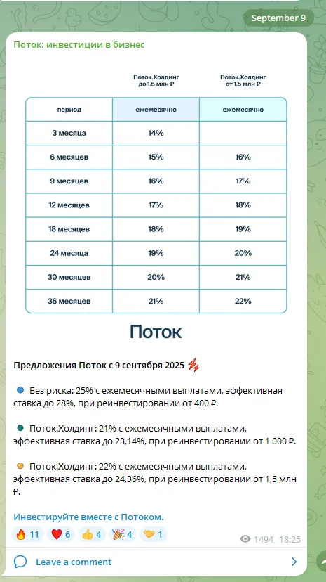 альфа поток развод