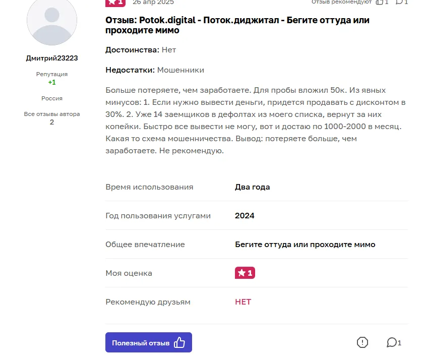 potok digital отзывы клиентов