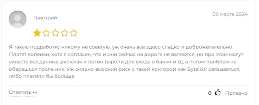 Отзывы о Bytelixir Отзывы о Bytelixir