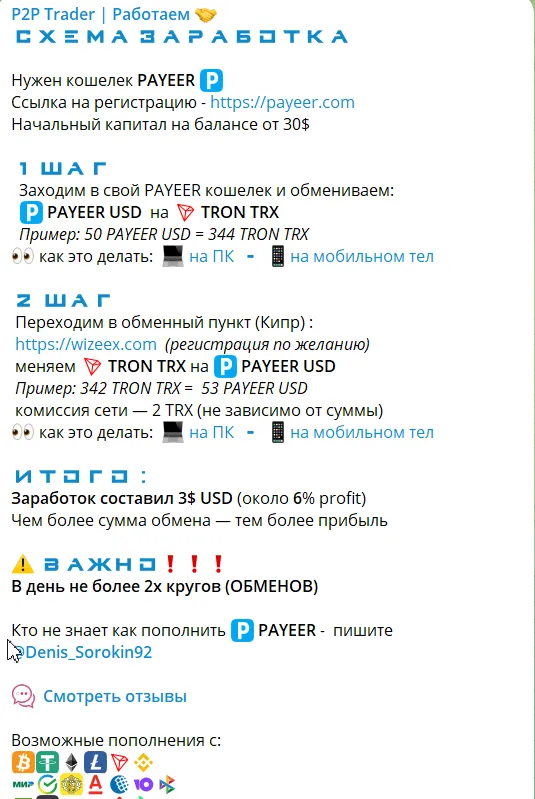 P2P Trader Работаем
