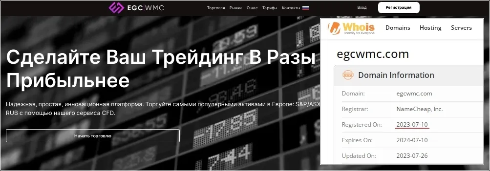 Сайт брокера Брокер Egc wmc
