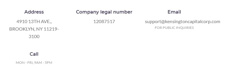 kensington capital corp kensington capital corp