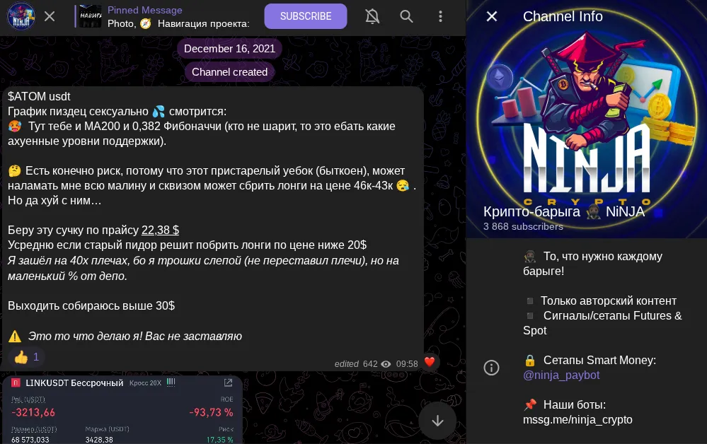 ninja crypto telegram ninja crypto telegram