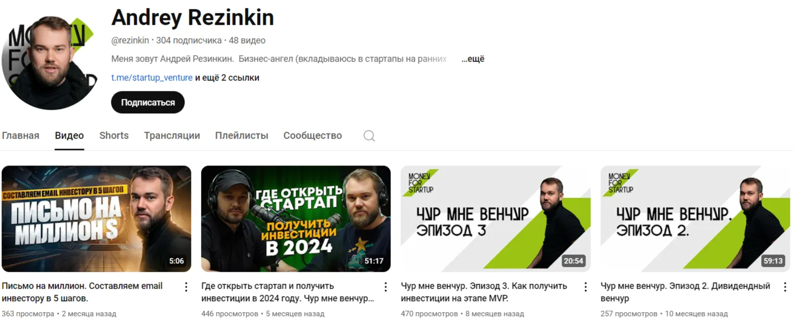 money for startup андрей резинкин money for startup андрей резинкин