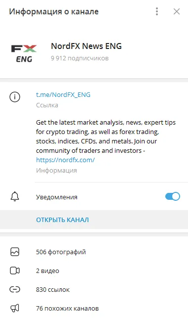 Телеграмм-канал NordFX