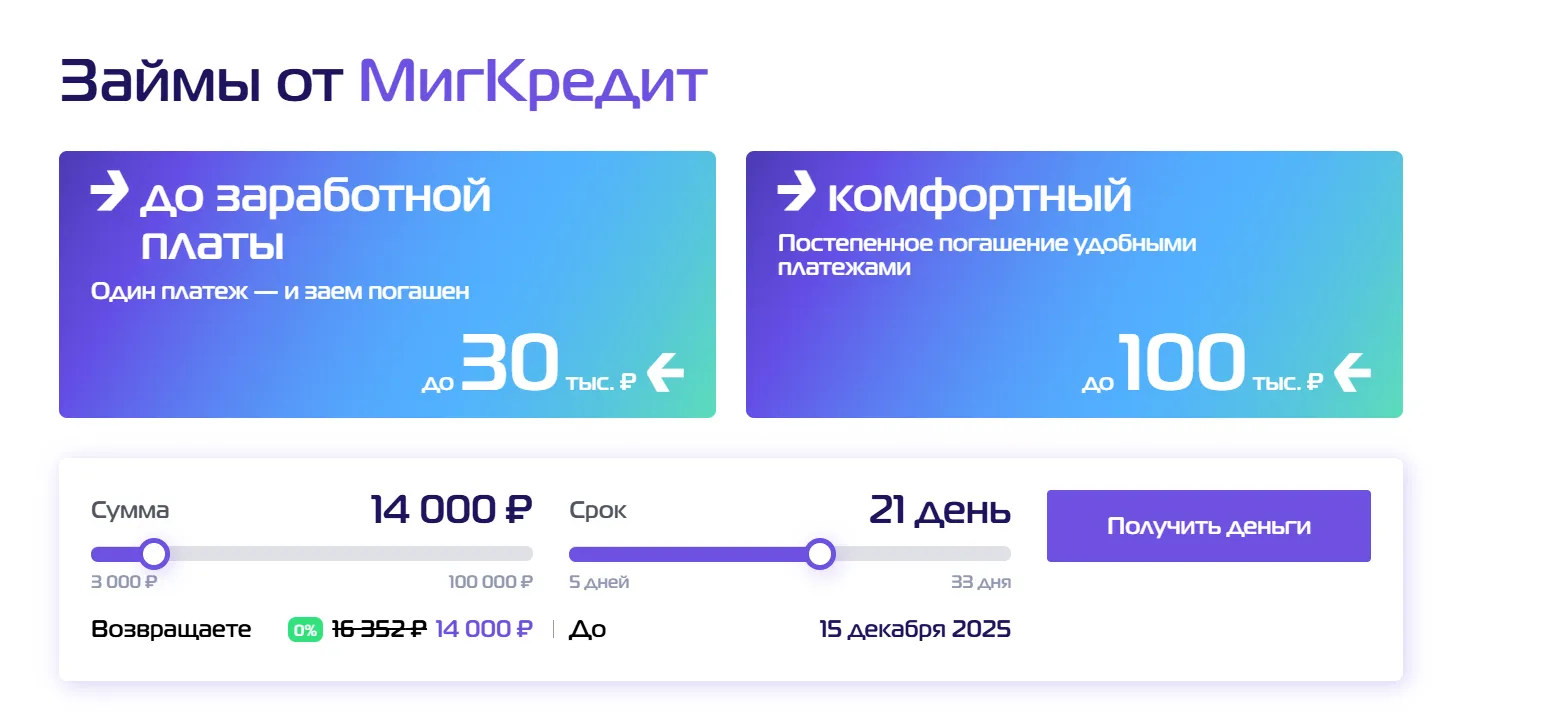 миг кредит инвестиции