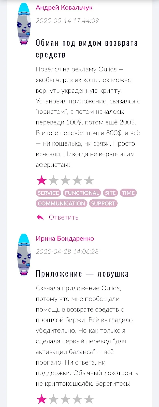 oulids отзывы