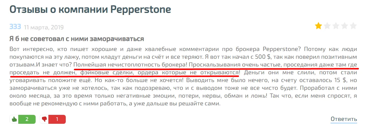 компания pepperstone отзывы