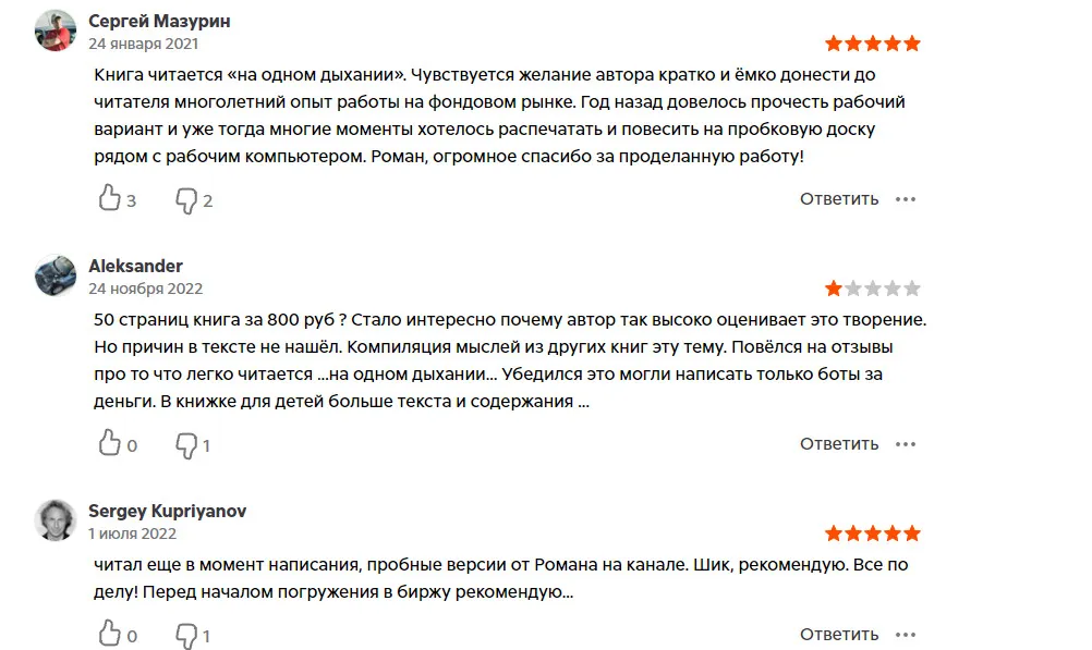 Отзывы о Романе Дмитриеве