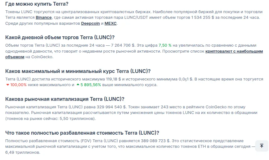 криптовалюта terra luna classic coin новости