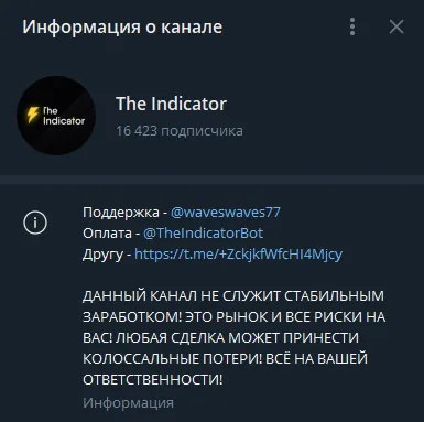 the indicator telegram the indicator telegram