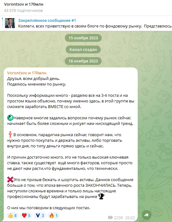 максим воронцов инвестор